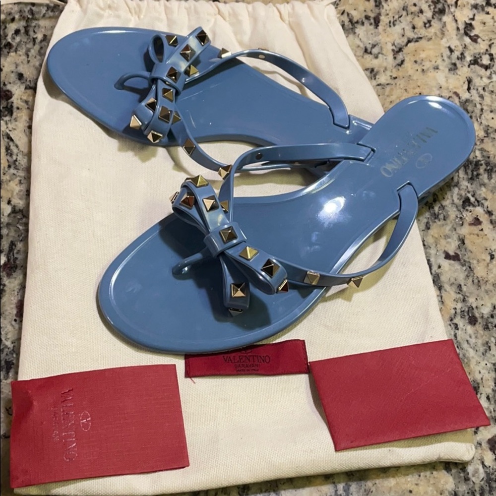 Valentino Rock Stud Jelly Sandals Brand New